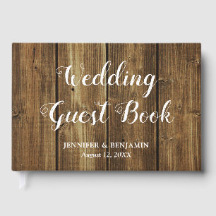 Livre D'or Registre des invités de mariage en bois de grange 