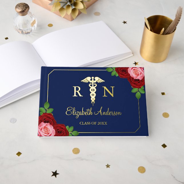 Livre D'or Remise de diplômes d'infirmière (Recto ouvert)