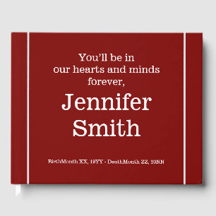 Livre D'or Respectable & Basic Memorial Guest Book