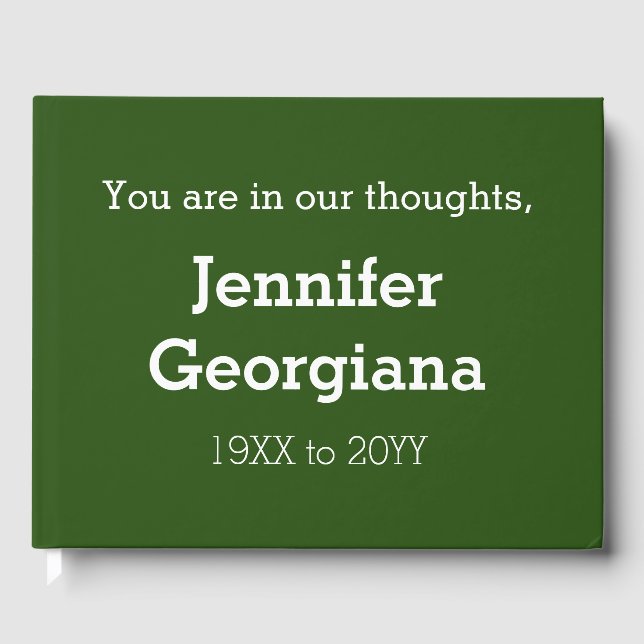 Livre d'or Respectable & Simple Memorial (Recto)