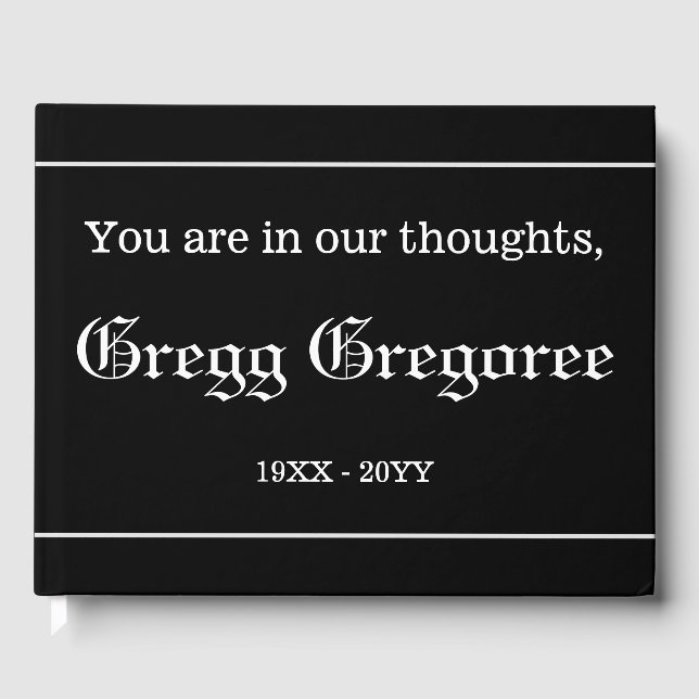 Livre d'or Respectueux, Personnalisé (Recto)