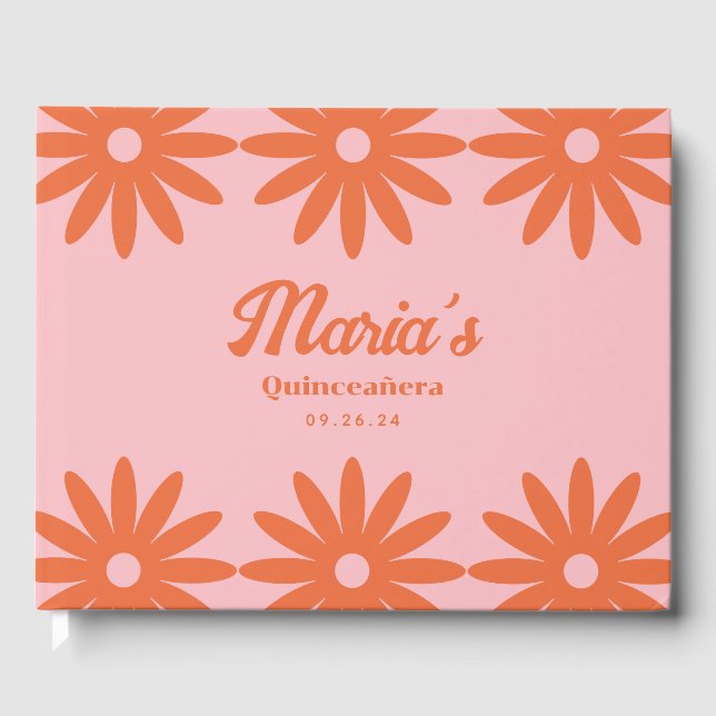 Livre D'or Retro Daisy Quinceanera (Recto)