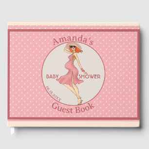 Livre D'or Retro Mommy Redhead Baby shower