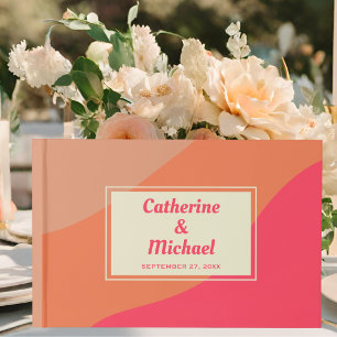 Livre D'or Retro Super Bold Typographie Colorful Mariage des