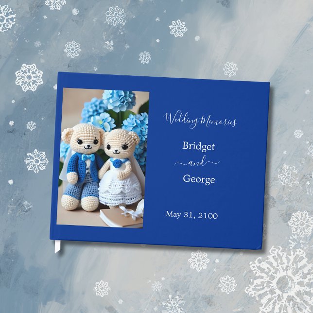 Livre D'or rêve bleu & blanc crochet mariage couple (Créateur téléchargé)