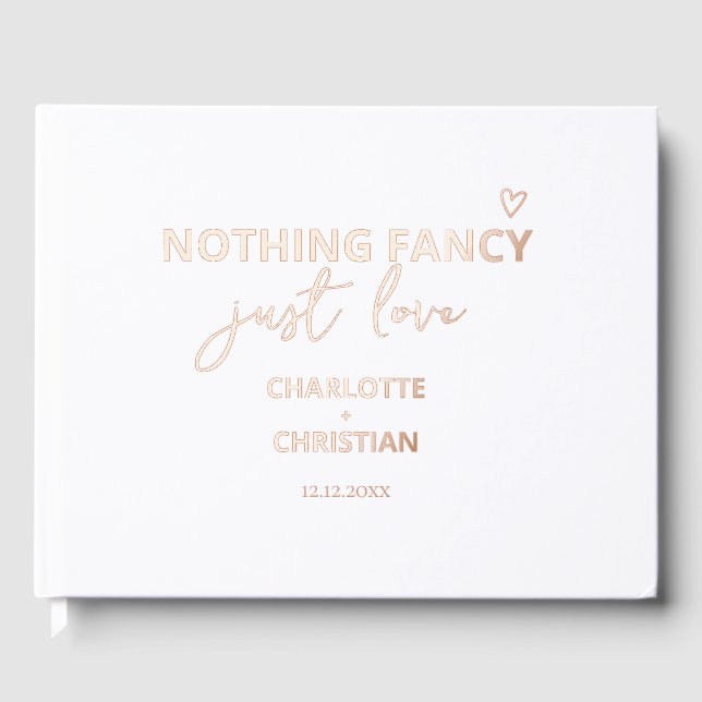 Livre D'or RIEN DE FANCY JUSTE AIMER Mariage Foil (Recto)