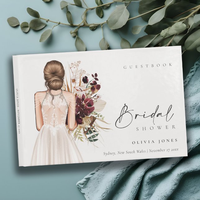 Livre D'or Robe de mariée blanche élégante Boho pour la douch (Créateur téléchargé)