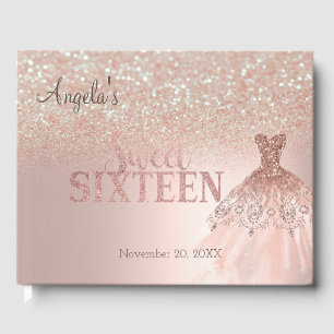Livre D'or Robe élégante à paillettes Bokeh Rose Gold Sweet 1