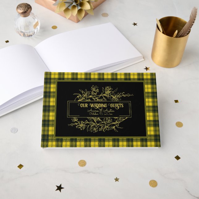 Livre D'or Robe MacLachlan Tartan écossais moderne (Recto ouvert)