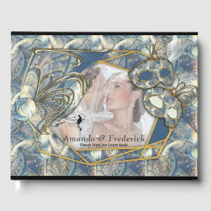Livre D'or Rococo Rich Motif design avec Masques