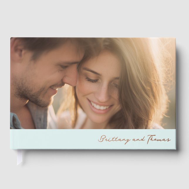 Livre D'or Romantic Mint Green Photo (Recto)
