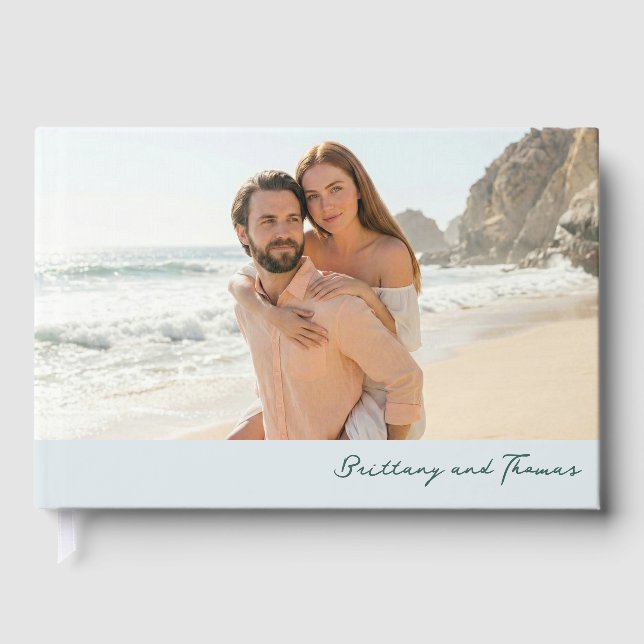 Livre D'or Romantic Pastel Beach Photo (Recto)