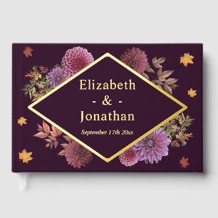 Livre D'or Romantique Automne Dahlia Mariage