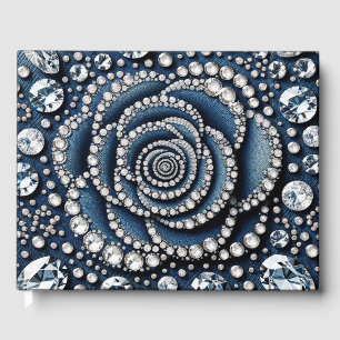 Livre D'or Rose diamant & Denim Glam Bling