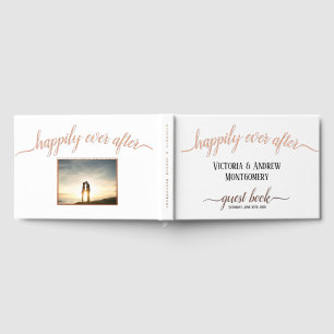 Livre D'or Rose Gold Script Photo Mariage Heureux À Tout Jama