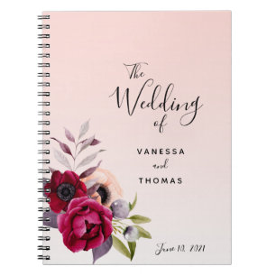 Livre d'or rose mariage rousse