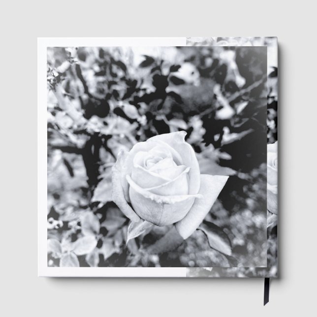 Livre d'or Rose Monochrome pour Mariage (Verso)