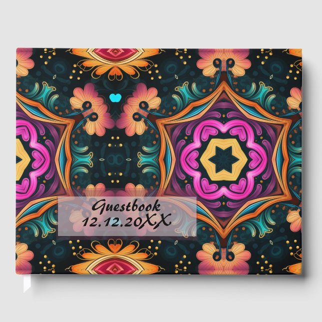 Livre D'or Rose Paisley Floral (Recto)