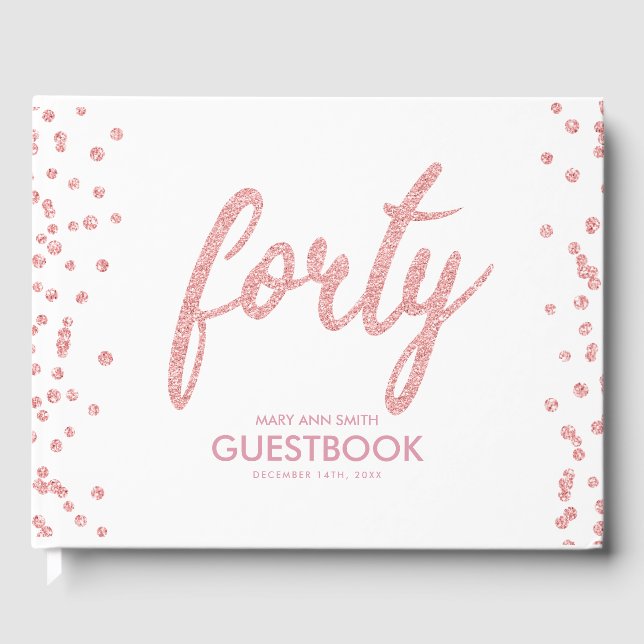 Livre d'or Rose "Quarty" Anniversaire Parties scin (Recto)