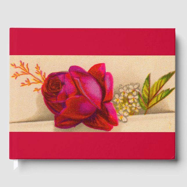 Livre D'or Rose rouge victorienne (Recto)