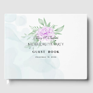 Livre D'or Rose rustique violet Eucalyptus Bachelorette