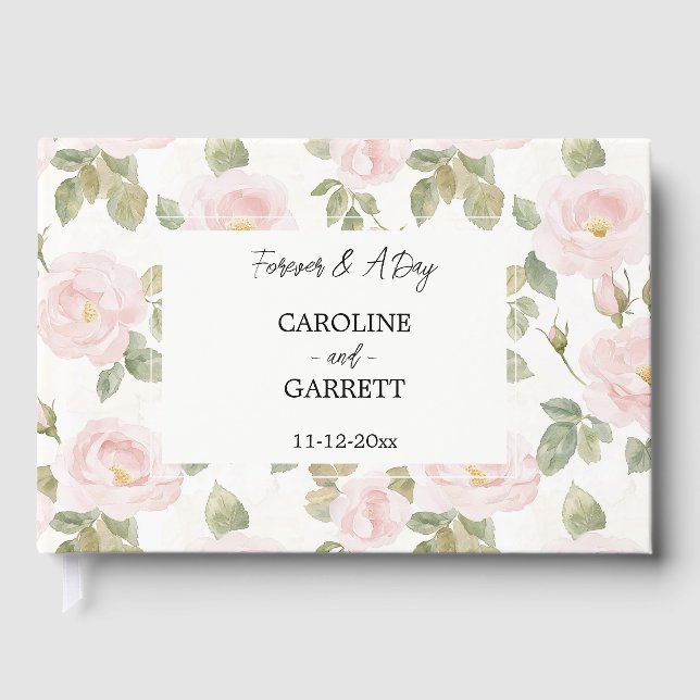 Livre D'or Roses roses rose Mariage (Recto)