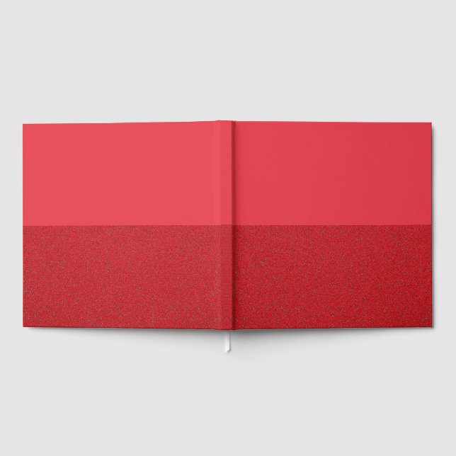 Livre d'or rouge divisé avec texture personnalisée (Complet)
