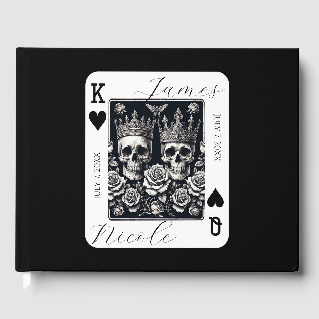 Livre D'or Royal King & Queen of Hearts Skuls & Roses (Recto)