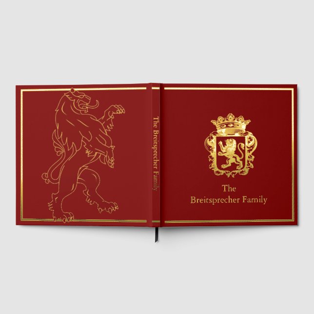 Livre D'or Royal Lion Scrapbook Photo Album Foil (Complet)
