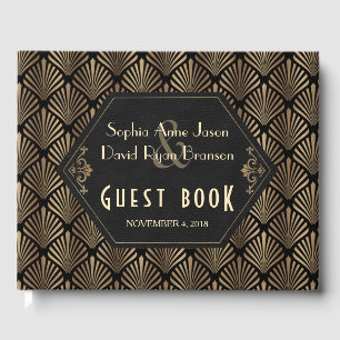 Livre D'or Royal Roaring 20's Gold Black Grand Mariage Gatsby