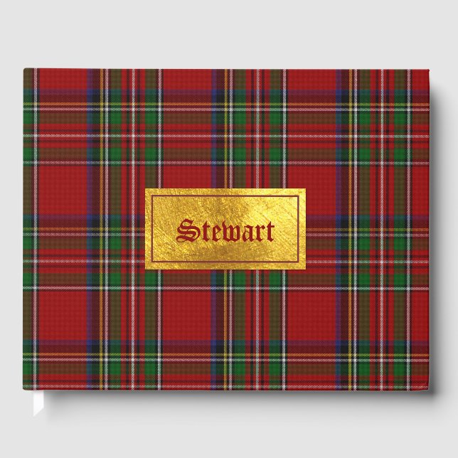 Livre D'or Royal Stewart Plaid Guest Book (Recto)