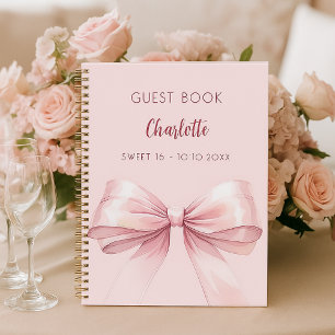 Livre d'or ruban rose blush SWEET 16