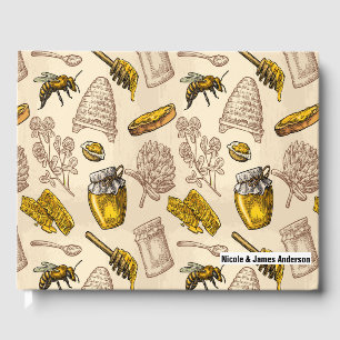 Livre D'or Ruche d'Abeille à Miel Mariage Campagnard Rustique