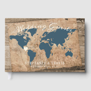Livre D'or Russe Pays Grange Bois Carte du monde Voyage Thème