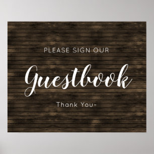 Livre d'or Rustic Barn Wood Mariage