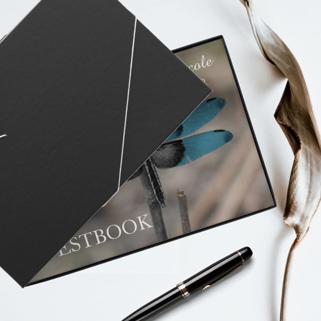 Livre d'or Rustic Blue Dragonfly Mariage (Guests will love leaving their thought on your wedding day)