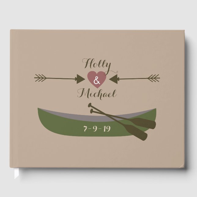 Livre d'or Rustic Canoe Mariage (Recto)