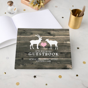 Livre D'or Rustic Country Buck et Doe Mariage