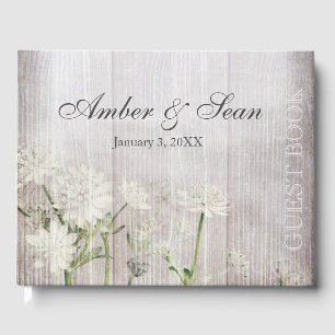 Livre D'or Rustic Country Floral Guestbook