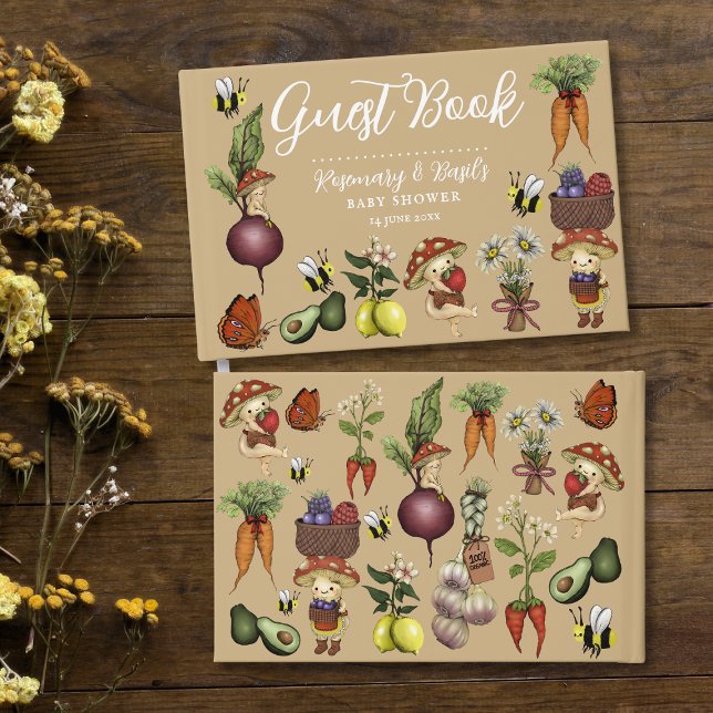 Livre D'or Rustic Farmers Market Little Sprout Baby Shower  (Créateur téléchargé)