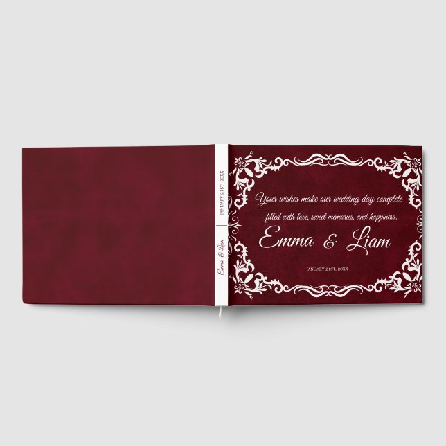 Livre D'or Rustic Mexican Wedding Guest Book  (Complet)
