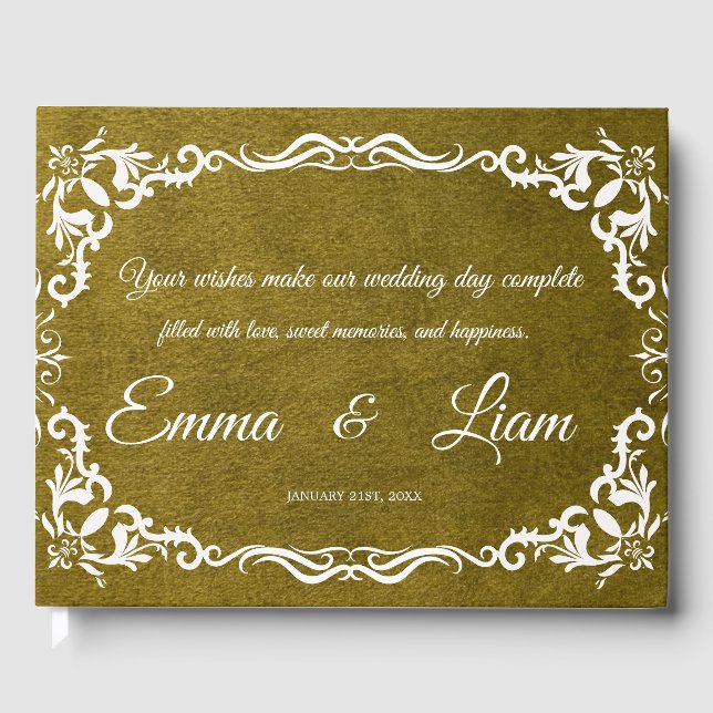 Livre D'or Rustic Mexican Wedding Guest Book  (Recto)