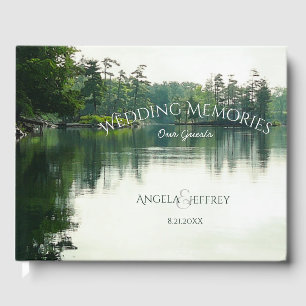Livre D'or Rustic mountain lake mariages invités souvenirs