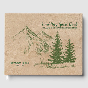 Livre d'or Rustic Mountain Range Mariage
