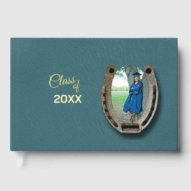 Livre D'or Rustic Western foil Graduation Party Guestbook  (Recto)