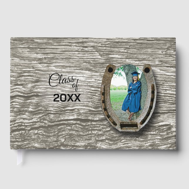 Livre D'or Rustic Western-style Graduation Party Guestbook  (Recto)