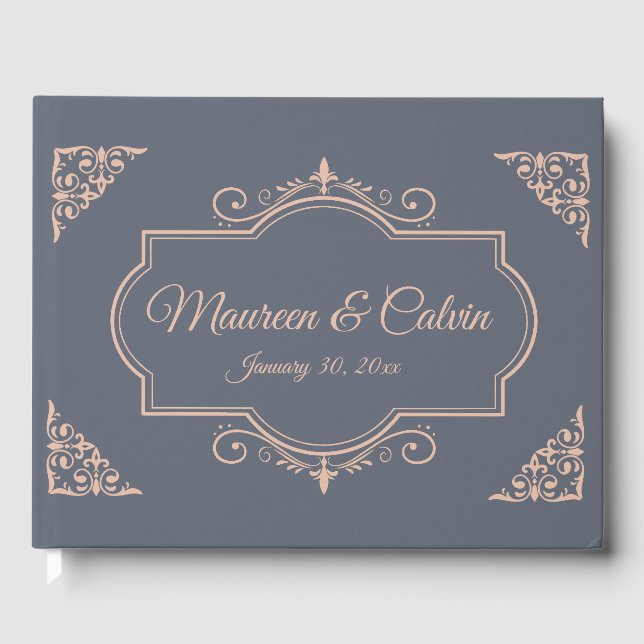 Livre D'or Rustique Filigree, Mariage (Recto)