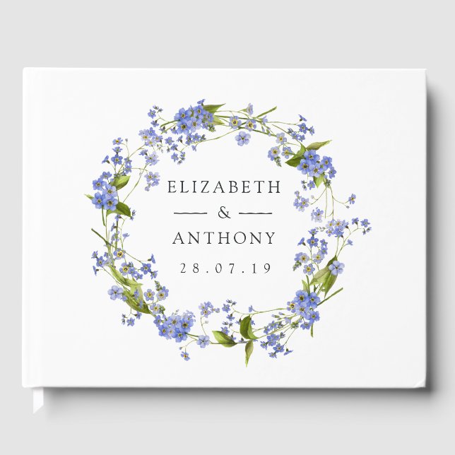 Livre D'or Rustique Mason Jar Oubliez-Moi Pas Mariage (Recto)