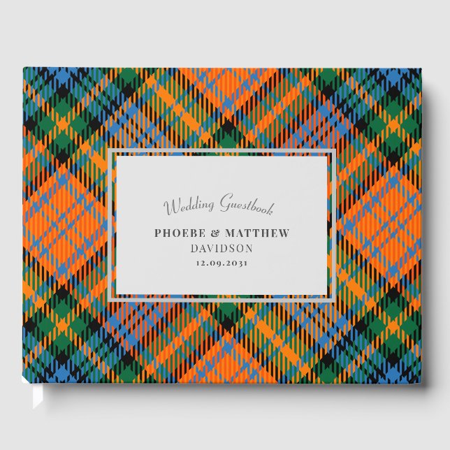 Livre D'or Rustique Plaid Murray Orange Green Tartan (Recto)