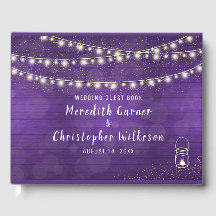 Rustique Violet bois Mason Jar String Mariage